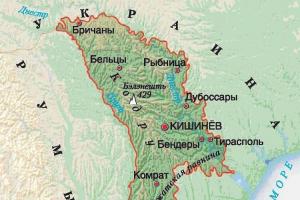 Живописная молдавия на карте